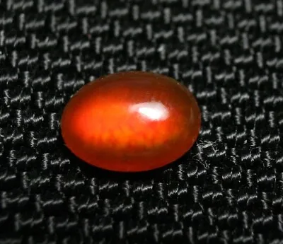 0.58ct Rare Mexican Fire Opal Cabochon Rainbow Flash AAA Fire Opal 8x6mm Video • £17.99