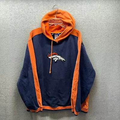 Vintage Denver Broncos Hoodie Adult Extra Large XL Blue Sweater Mens Football • $28.75