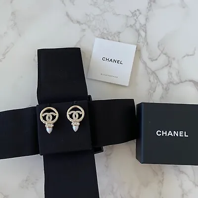 New Authentic Chanel 22C Earrings Ear Ring Earring Accessory Fashion Jewellery • £489.92