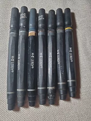 Lot Of 7 Vintage K E Leroy Drafting Architect Engineering Pens  • $19.99