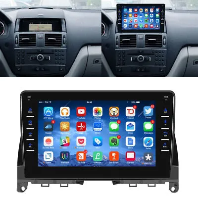 CAR RADIO FOR MERCEDES BENZ C CLASS W204 S204 2006-2011 Android 13 GPS CARPLAY • $137.58