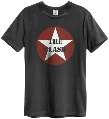 £22.95 • Buy Amplified The Clash Star Logo Unisex Charcoal/Grey Cotton T-shirt
