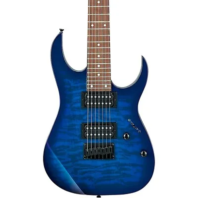 Ibanez GRG7221QA 7-String Electric Guitar Transparent Blue Burst • $279.99