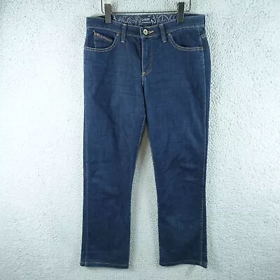 Wrangler Q Baby Womens Jeans 9/10 X 32 Blue Elastic Waist Pregnancy Pregnant Zip • $29.90