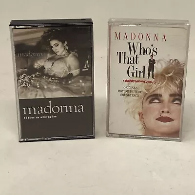 Lot Of 2 Madonna Like A Virgin Who’s That Girl Cassette Tapes • $8.95