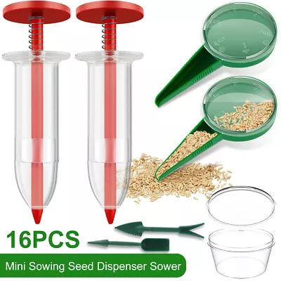 16Pcs Mini Sowing Seed Dispenser Sower Set Manual Handheld Seed Spreader NuSpm G • £10.84