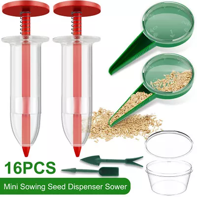 16Pcs Mini Sowing Seed Dispenser Sower Set Manual Handheld Seed Spreader.·i • £10.60