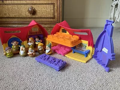 £5.50 • Buy Fisher Price Little People Disney Snow White Cottage With Dwarfs Figures Playset