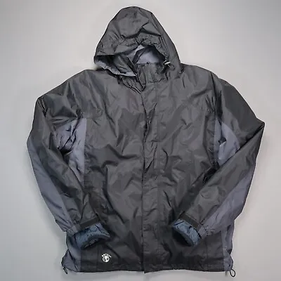 Eddie Bauer Jacket Mens Extra Large Black Blue EBTEK Nylon Lined Zip Pocket GTX • $52.64