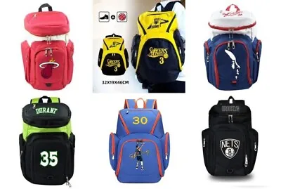 Basketball Sports Bag Backpack Ball Bag Curry Miami Iverson Brooklyn Durant • $39