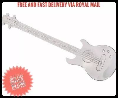 £3.45 • Buy Novelty Guitar Shaped Metal Teaspoon Spoons. Ideal Gift For Music Lovers Cutlery