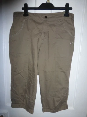 £19.99 • Buy Nike Dri-fit Studio Uk 12 Brown Cotton/polyester Crop Trousers