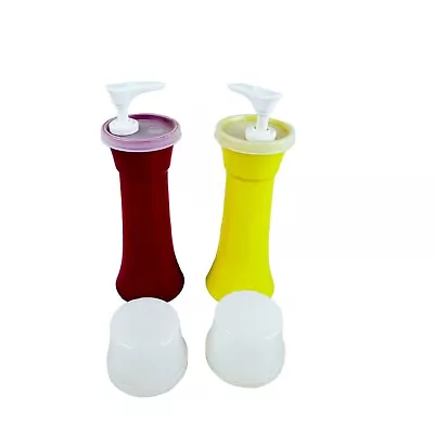 Vintage Tupperware Ketchup And Mustard Pump Containers/Dispensers • $11.19