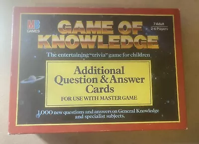 Game Of Knowledge Additional Questions Cards Vintage 1985 • £5.89