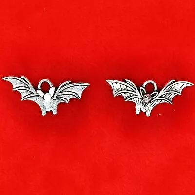 £2.39 • Buy 10 X Tibetan Silver Bat Halloween Charms Pendants Crafts Beads