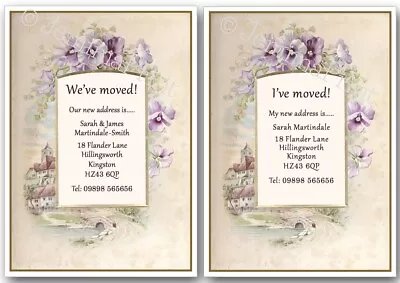 Personalised Change Of Address House Moving New Address New Home Cards X10 J473 • £3.85