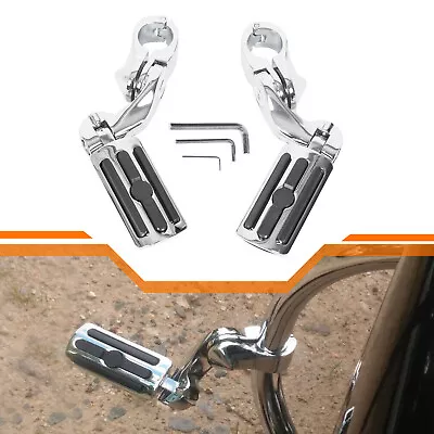 1-1/4  1.25  Motorcycle Highway Foot Pegs Chrome For Harley Davidson Dyna Honda • $32.09