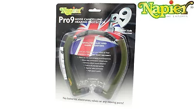 Napier Pro 9 Hearing Protection - Shooting Ear Defenders PINK/GREEN • £32.95