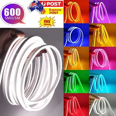 5M LED Strip Flexible Neon Rope Light Tube Tape 12V Waterproof IP67 Bar Adv Sign • $8.35