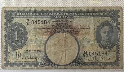 Malaya 1 Dollar 1941 • £3.99