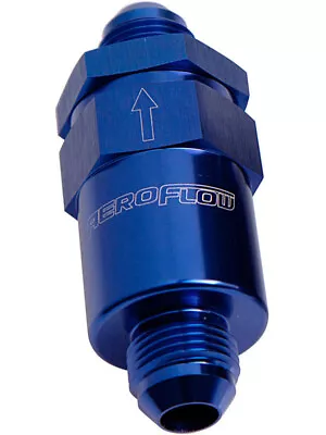 Aeroflow 30 Micron Billet Fuel Filter -6AN Blue  2 Length (AF609-06) • $36.58