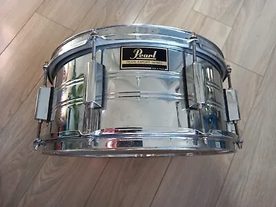Vintage 1980s Classic Pearl Export 14 X 5.5” CoS Chrome Over Steel Snare Drum • $77.07