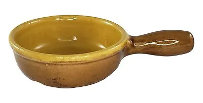 La Bourguignonne France Vintage Stoneware Fondue Pot Pan Handle Yellow • $46.40