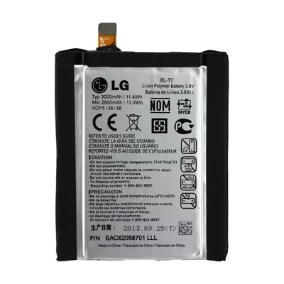 LG Optimus G2 - ORIGINAL BATTERY BL-T7 Li-Ion 3000mAh Bulk • $41.62