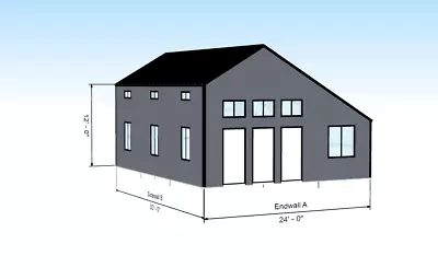 U.S. Made Galvanized Steel 24 X 30 Cabin Barndominium Or Steel Home Kit • $24594