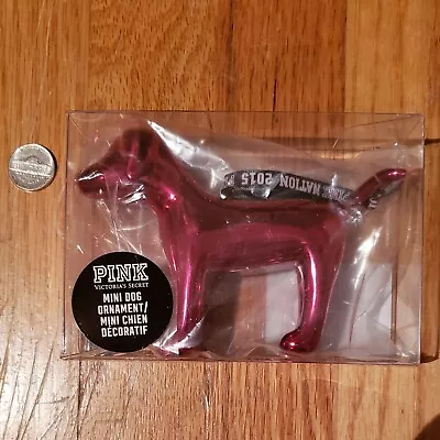 NIB Victoria’s Secret PINK NATION 2015 Fuchsia Mini Dog Ornament • $13