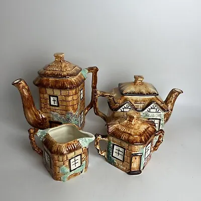 Vintage Keele Street Pottery Cottage Ware Tea Set Teapot Water Pot Sugar & Milk • £25