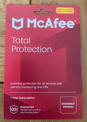 £7 • Buy McAfee Total Protection 2023, 2024 Unlimited Devices 1 Year