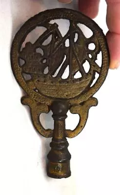 Vintage Cast Iron Brass Ship Lamp Finial • $19.99