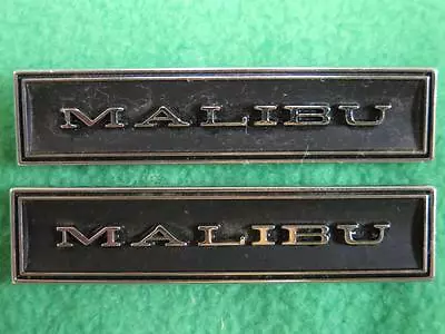 1 Pair 1970 71 72 Gm Chevelle Malibu Interior Front Door Panel Emblem Us Made • $24.95