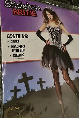 New Scary Skeleton Zombie Bride Horror Halloween Fancy Dress Costume 12 Book Day • £14.99