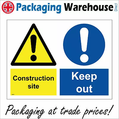 £19.98 • Buy Mu070 Construction Site Keep Out Sign Building Scaffold Workforce Cranes