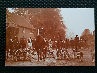 Quorn Hunt Leicestershire 1908 Nostalgia Collectors Postcard • £1