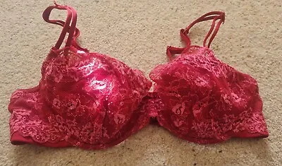 £7 • Buy Marks And Spencer Red Bra Size 36c