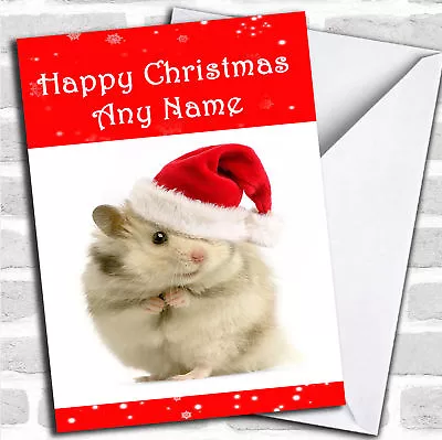 Hamster Christmas Customised Card Personalized • £3.99