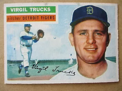 1956 Topps VIRGIL TRUCKS CARD Card #117 Detroit Tigers • $7