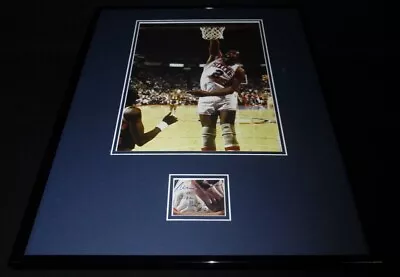 Moses Malone Signed Framed 16x20 Photo Display JSA 76ers • $149.99