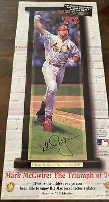 VINTAGE MARK MCGWIRE Triumph Of 70 HOME RUN 1999 POSTER ST LOUIS CARDINALS 11x24 • $5.99