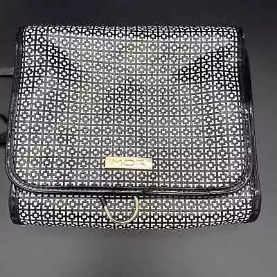 MOR Boutique COPENHAGEN Hanging Cosmetic Makeup Travel Bag BLACK WHITE • $23