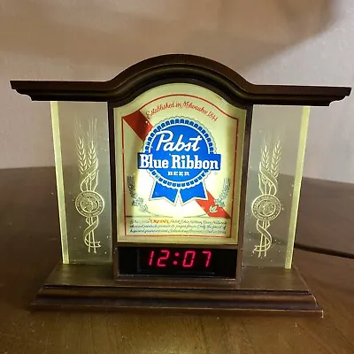 Vintage Digital Pabst Blue Ribbon Clock With Light Works • $50