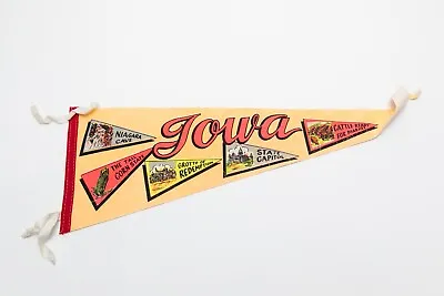 Vintage Iowa Landmarks Souvenir Felt Pennant 27  • $15.49