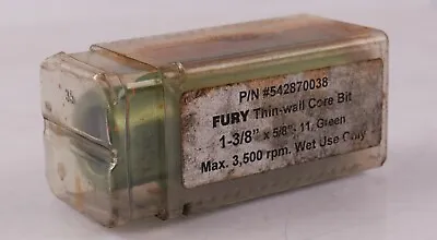 Fury 542870038   1-3/8  X 5/8  - 11 Diamond Core Bit For Granite Wet • $16.59