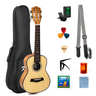 $86.99 • Buy Kmise Concert Ukulele 23 Inch Solid Spruce For Ukelele Guitar Classical Head