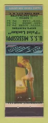 Matchbook Cover - USS Mississippi Paint Locker New York City Pinup • $3.99