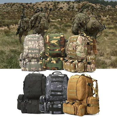 Outdoor Military Tactical Backpack 75L Large Rucksack Camping Hiking Travel Bag  • $27.64