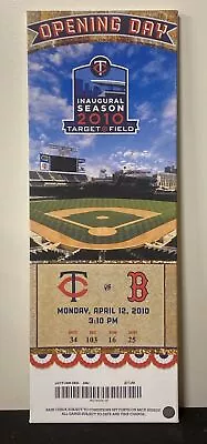 Mega Ticket Canvas 2010 Minnesota Twins Target Field Inaugural Season 33” X 12” • $119.99